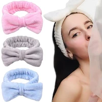 hairband women makeup coral fleece soft headband top knot holder headwear elastic girl wash face headband wash hair accessories