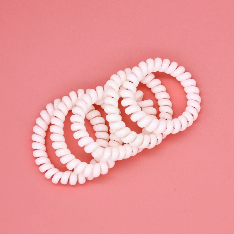 

2cm 5PCs New Fashion Women Telephone Wire Hair Bands Rubber Band Hair Accessories for Women Ponytail Holder Hair Rope Hairbands