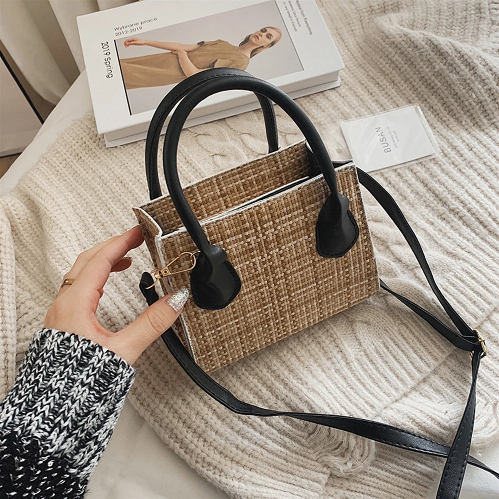 

PU Leather Shoulder Messenger Bag Fashion Casual Fashion Shoulder Plaid Retro Crossbody Bags Women Totes Clutch Bag