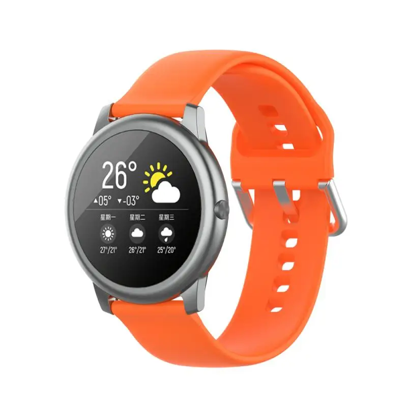 for xiaomi haylou solar ls05 smart watch pure color silver buckle strap sports two color smartwatch band wristband bracelet 22mm free global shipping