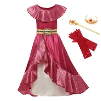 girl classic princess elena red cosplay costume kids of avalor elena dress children sleeveless party halloween ball gown outfits
