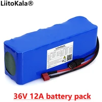 liitokala 36v 12ah 10s4p 18650 lithium battery pack high power 12000mah motorcycle electric car bicycle scooter with bms