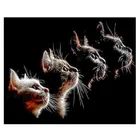 Нашивки с животными кошками аксессуары для одежды Diy Женская одежда футболка термопереводные бумага, железо Стикеры для одежды