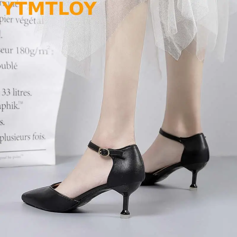 Новинка 2020 женская обувь модные повседневные туфли с острым носком на высоком