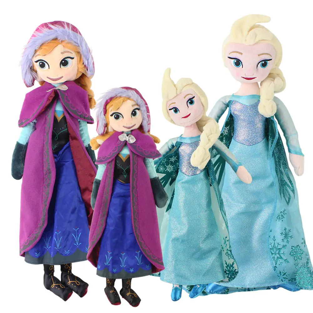 

40-50cm Disney Frozen Elsa Anna Plush Doll Snow Queen Princess Elsa Anna Soft Stuffed Toys Birthday Gifts for Kids Girls