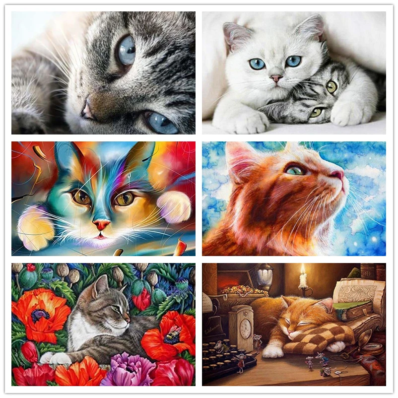 5D алмазная картина Набор для вышивки крестом спальный Кот и мышь вышивка мозаика