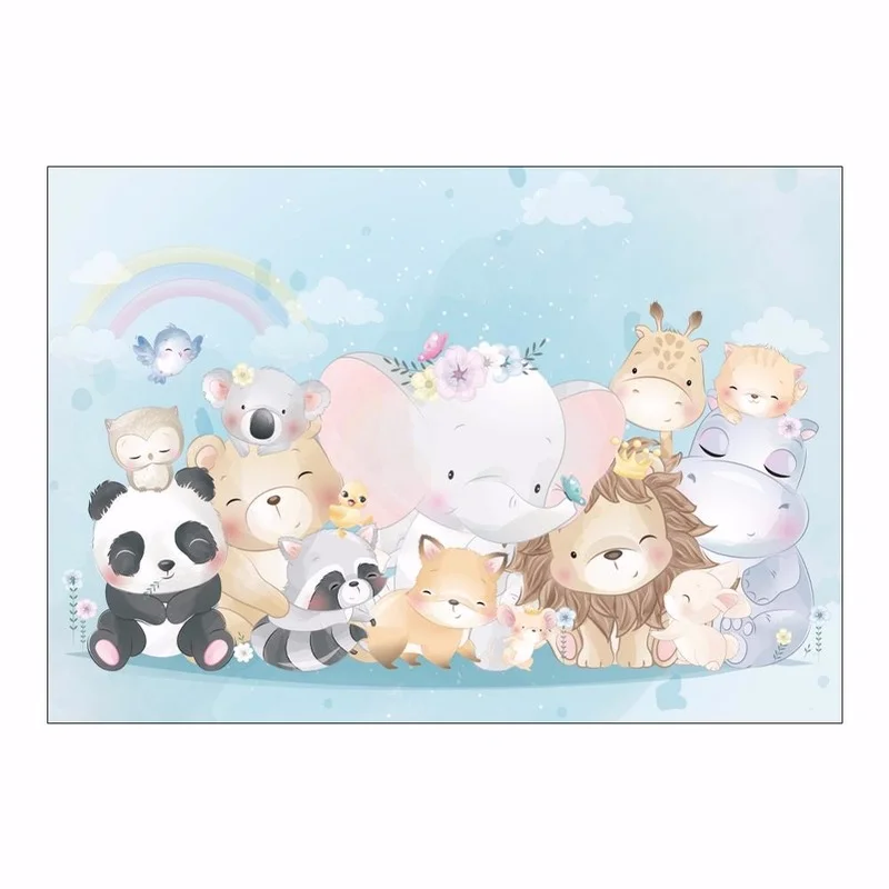 

Cartoon Animal Carpet Children's Bedroom Decorative Rug Baby Crawling Anti-slip Mat Home Bathroom Balcony Entrance Door Mat