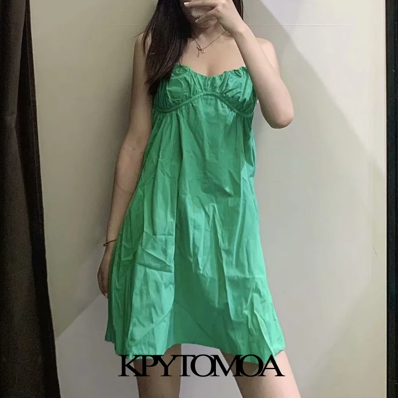 KPYTOMOA женское 2021 шикарное модное с собранными мини-платье для вечеринки винтажные