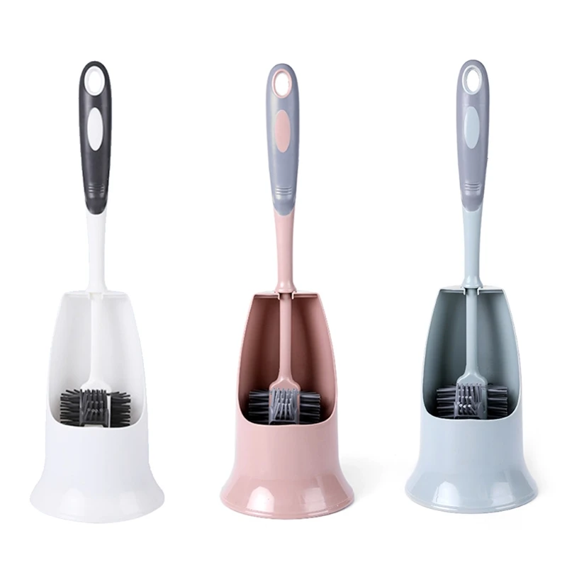 

Toilet Brush And Holder,Toilet Bowl Cleaning Brush Set,Under Rim Lip Brush And S