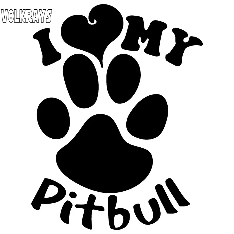 Volkrays индивидуальная наклейка для автомобиля аксессуары I Love My Pitbull