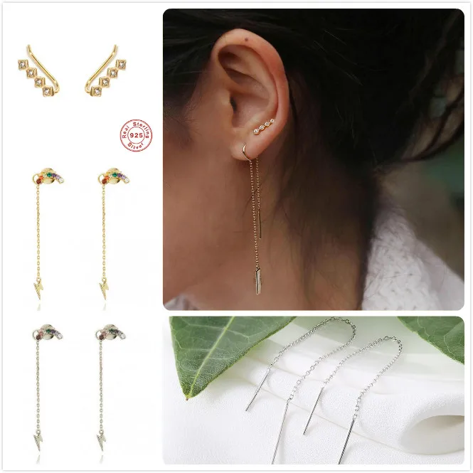 Женские серьги из стерлингового серебра 925 пробы подарок для свадебной вечеринки