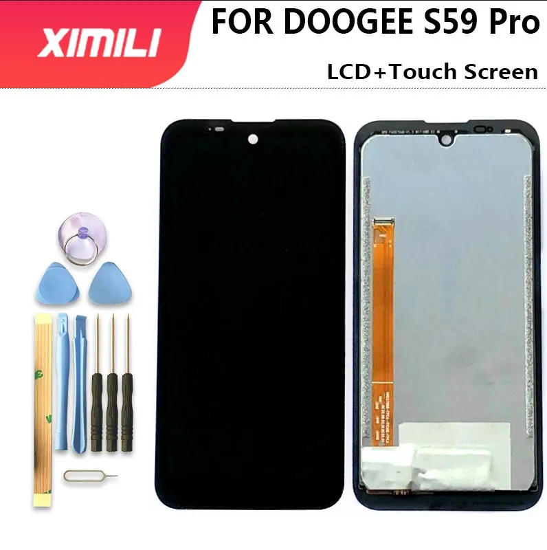 Pantalla LCD 100% Original probada para DOOGEE S59 Pro, montaje de digitalizador con pantalla t&aacute;ctil, digitalizador t&aacute;ctil para DOOGEE S59 Pro, herramienta-0