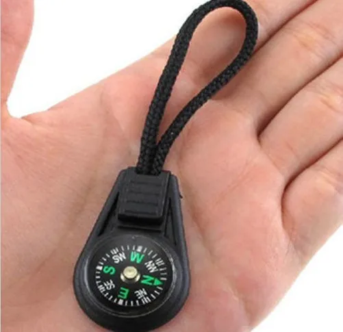 

1 PCS Mini Pocket Survival Hanging Ring Hand Compass Derection for Climbing Hiking Camping Outdoor with Lanyard Portable