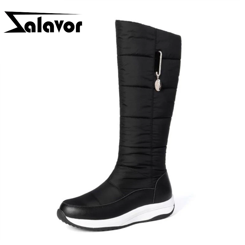 Женские зимние сапоги с круглым носком на толстой подошве Размеры 35 44|Зимние