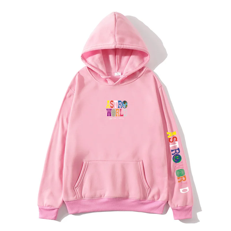 Мужская толстовка с длинным рукавом Astroworld черная в стиле хип-хоп пуловер