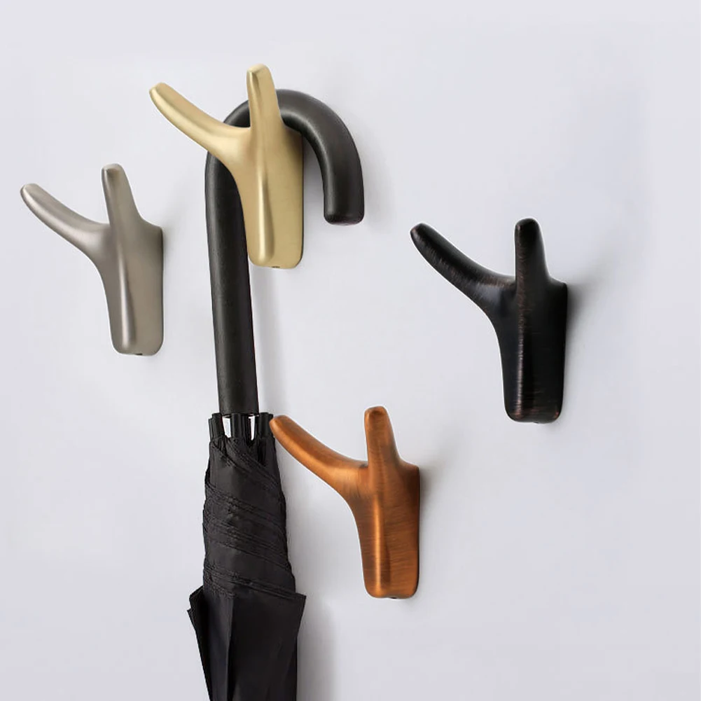

2pcs Heavy Duty Wall Mounted Nordic Horn Home Decor Multipurpose Hat Hanger For Scarf Bag Bathroom Coat Hooks Zinc Alloy Vintage