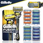 Бритва для мужчин Gillette Fusion 5, оригинальная Безопасная бритва Proshield, кассеты для бритья, бритвенная ручка со сменными Т-лезвиями
