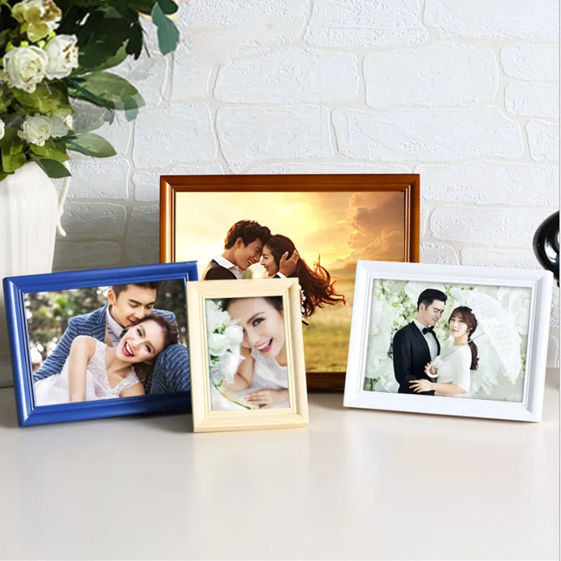 

Modern framed Multi color Wooden picture frame decoration wall frame can be customized to add personal photos birthday gift d