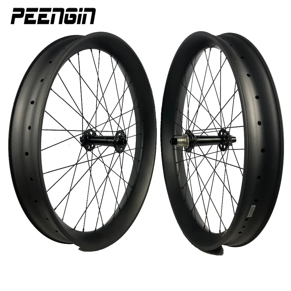 27,5 er колеса велосипеда углерода fatbike колесная 85 мм X 40 мм бескамерные обод QR/TA концентраторы ручной работы концентраторы спицы с Powerway