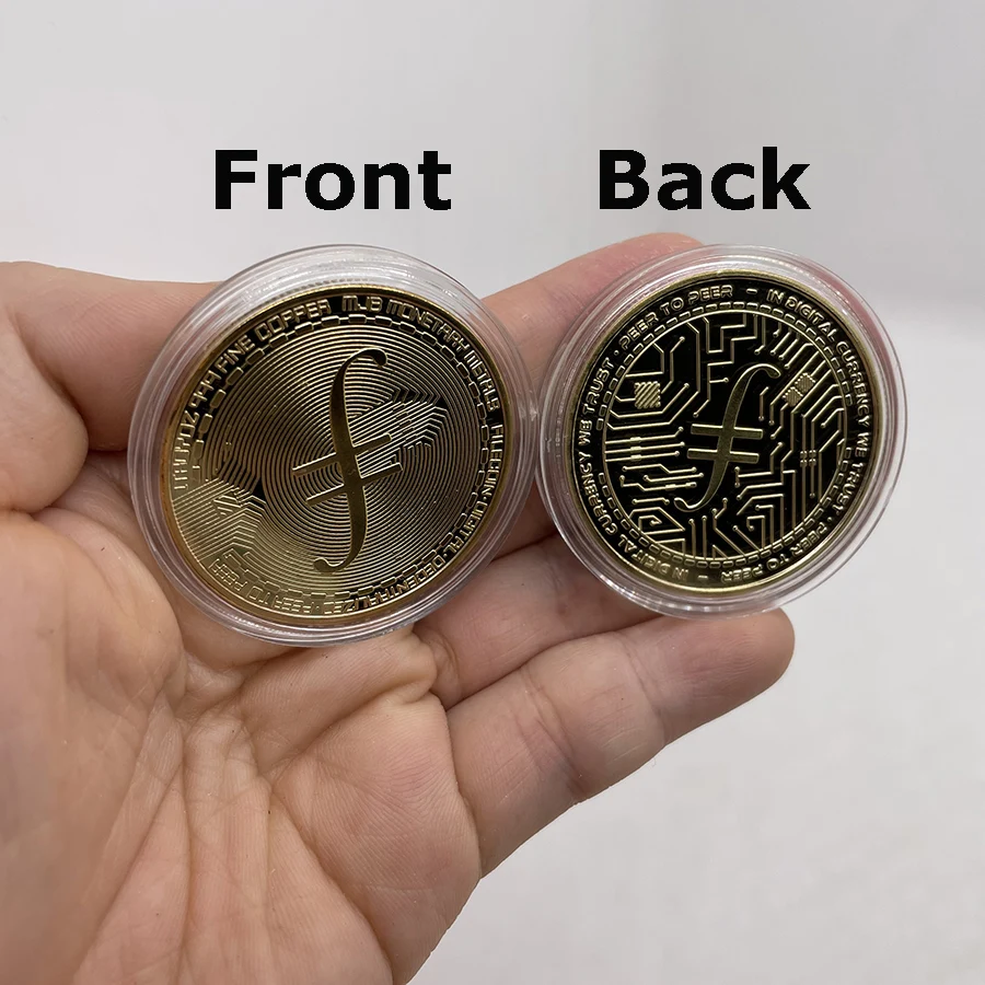 CO36 Filecoin мы доверяем цифровым валютам позолоченная памятная криптовалюта коллекционный отличный подарок