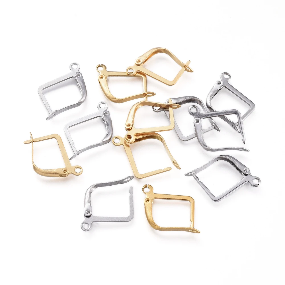

100 Pcs 20x13.5x2mm 304 Stainless Steel Donut Bails Pinch Bails Clip Clasps Hook Findings For DIY Pi Disc Pendant Jewelry Making