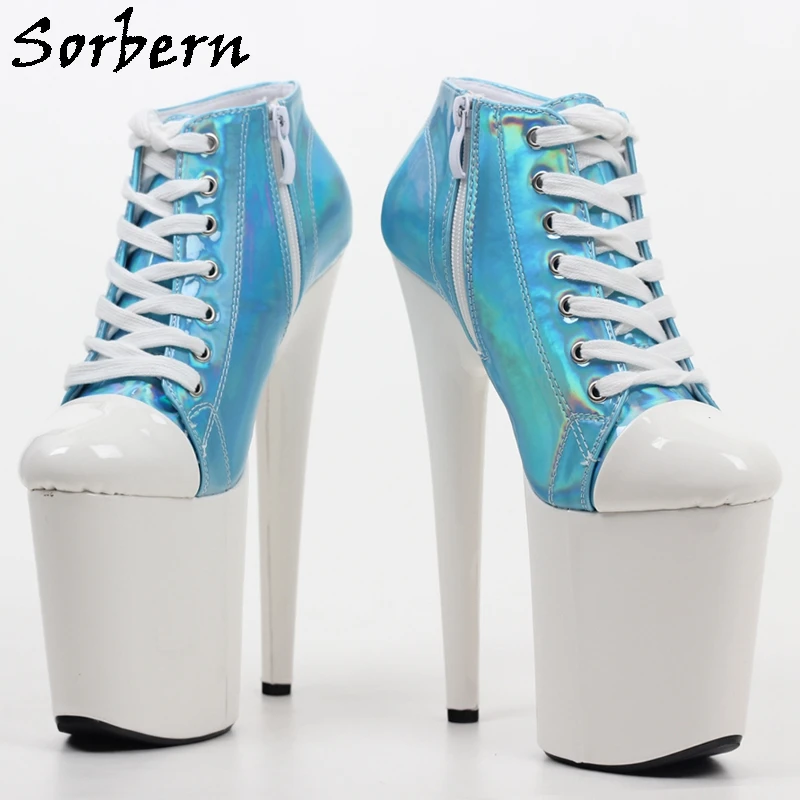 

Sorbern Holo Blue Women Pumps Shoe Ladies 8 Inch Heels Stripper Pole Dance Shoes High Heels Designer Shoes Custom 6Inch 7Inch