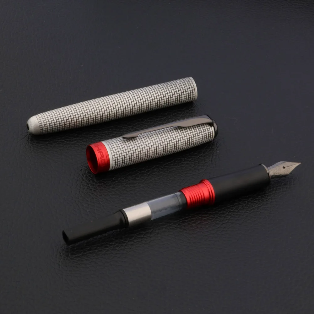 Фото Ручка перьевая JINHAO 75, роскошная классическая чернильная ручка в клетку, с пепером и вольфрамовым стальным черным наконечником, офисные и шк... №5