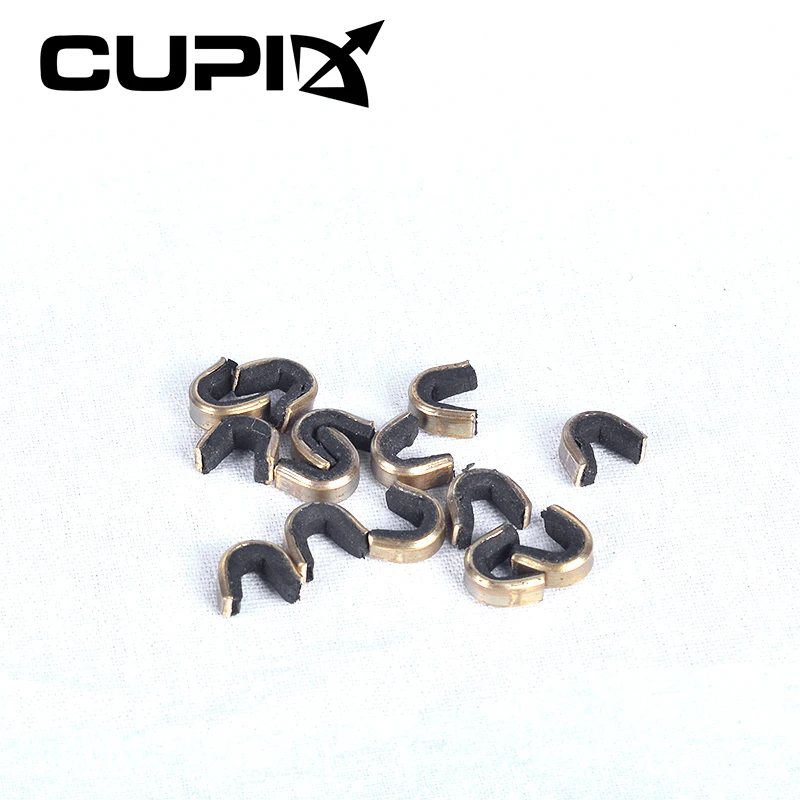 

12 Pcs String Buckle Clips Nocking Points Brass Nock Bow Protector Interchangeable Accessory for Recurve Take Down Bow Archery