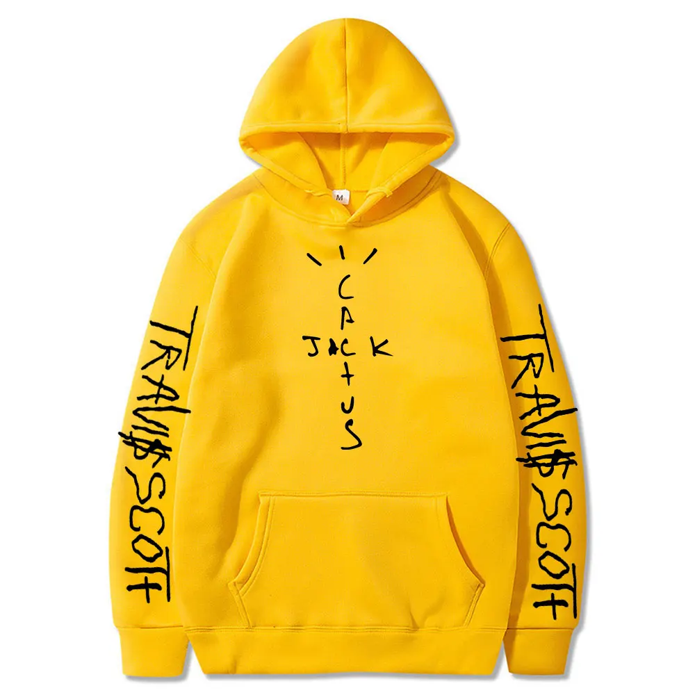 

Cactus And Jack Print Men Hoodie Sweatshirt Male Top Clothes Fashion Pocket Warm Travis Scott 2021