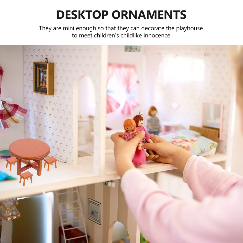 

1 Set Mini Furniture Mini Model Ornaments Mini Table Chairs Model Photo Props