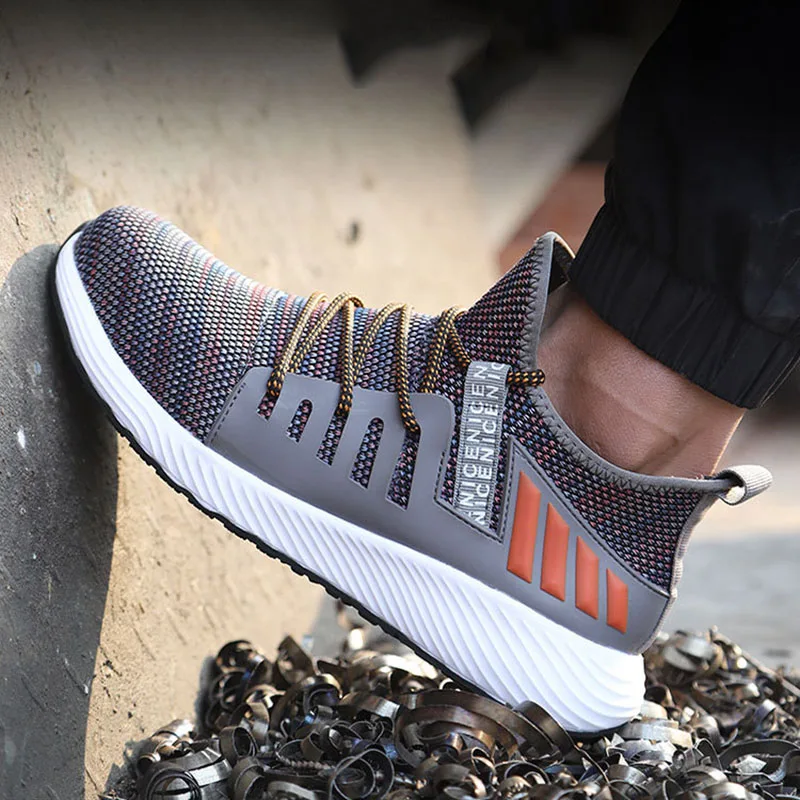 2020 НОВАЯ безопасная обувь Мужская дышащая противоскользящая защитная Рабочая со