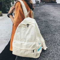 casual canvas womens backpack unisex student schoolbag for teenage girl cotton rucksack large capacity travel backpack