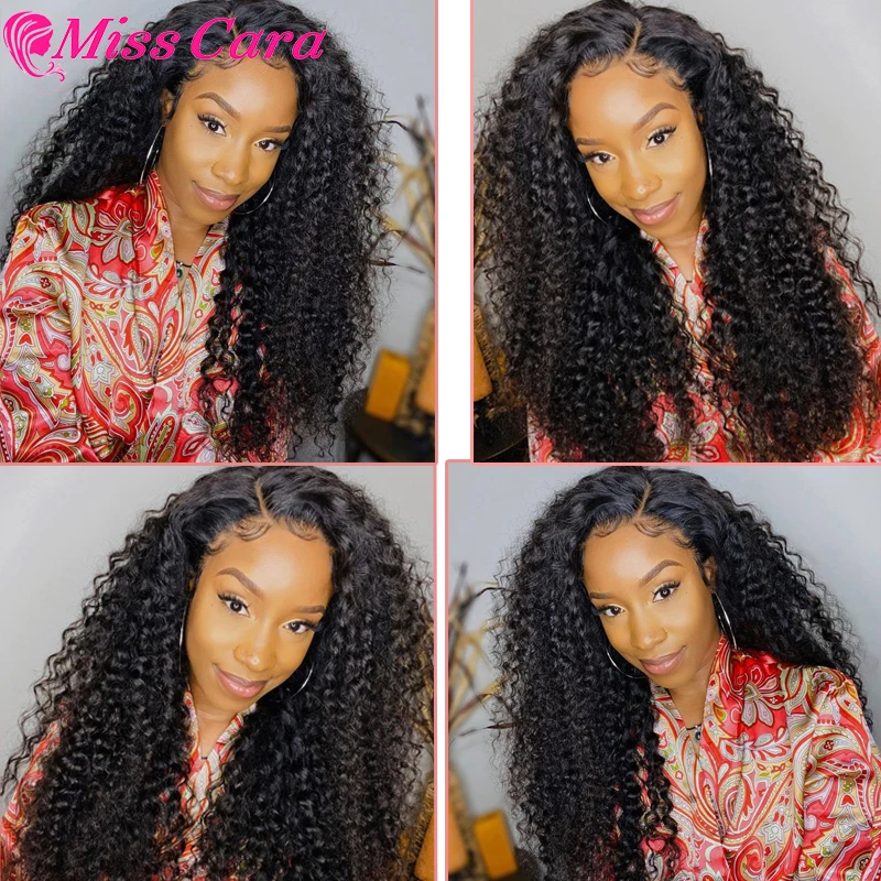 Бразильские кудрявые пучки с фронтальной 100% Реми человеческие волосы пучок