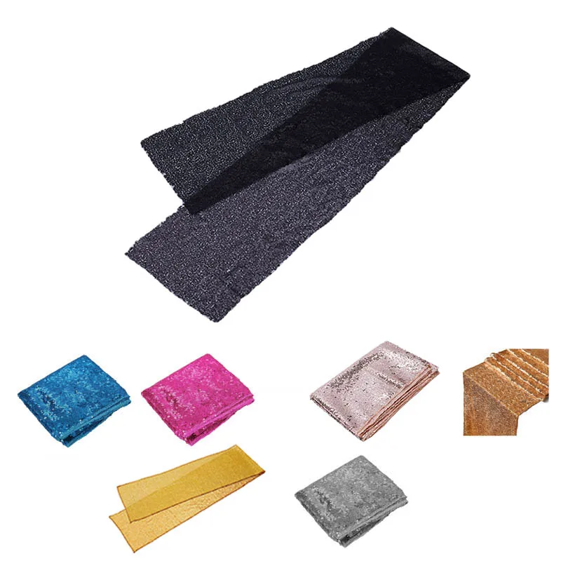 

Настольная дорожка для свадебной вечеринки, украшения из блестящей ткани, розовое золото