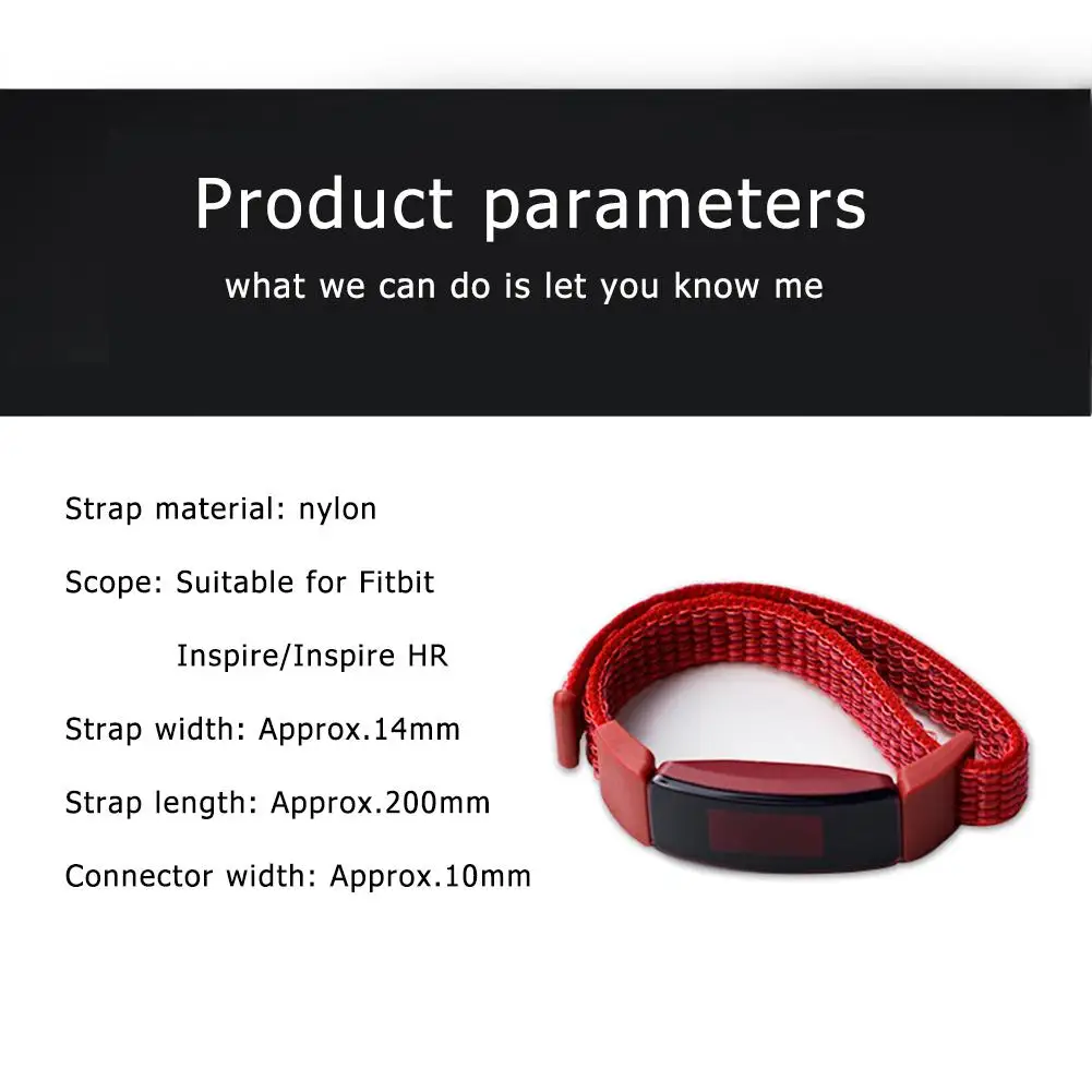 Для Fitbit Inspire HR нейлоновые крючок-петля сменный ремешок для наручных часов браслет