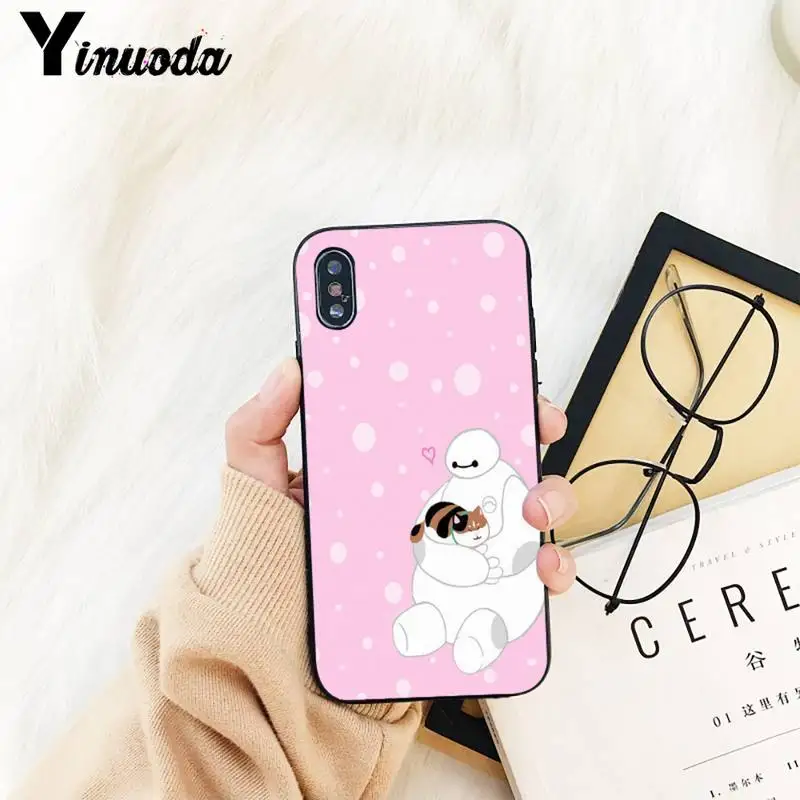 

Yinuoda Baymax Soft black Phone Case For iPhone 11 8 7 6 6S Plus X XS MAX 5 5S SE 2020 XR 11 pro Cover