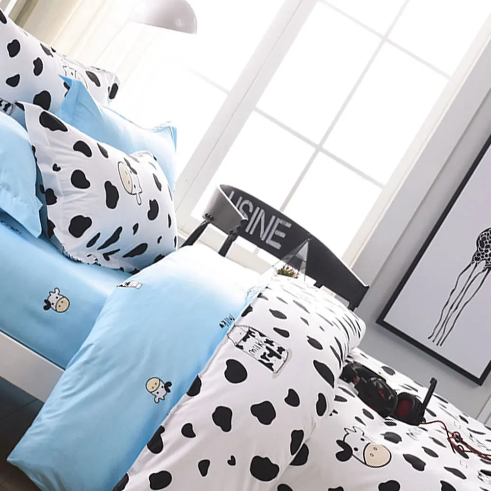 Домашний текстиль комплекты постельного белья с коровой роскошное милое