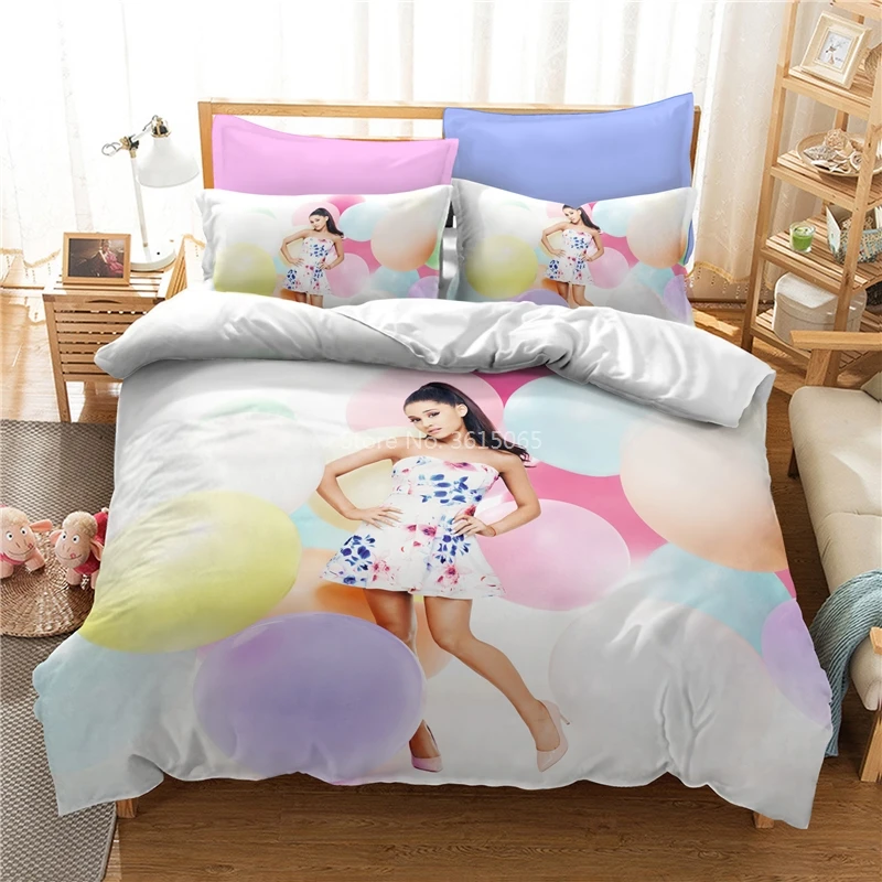 

Popular Ariana Grande Printed Bedding Set American Singer Duvet Cover Set Set with Pillowcase Twin Full Queen King Free Shipping