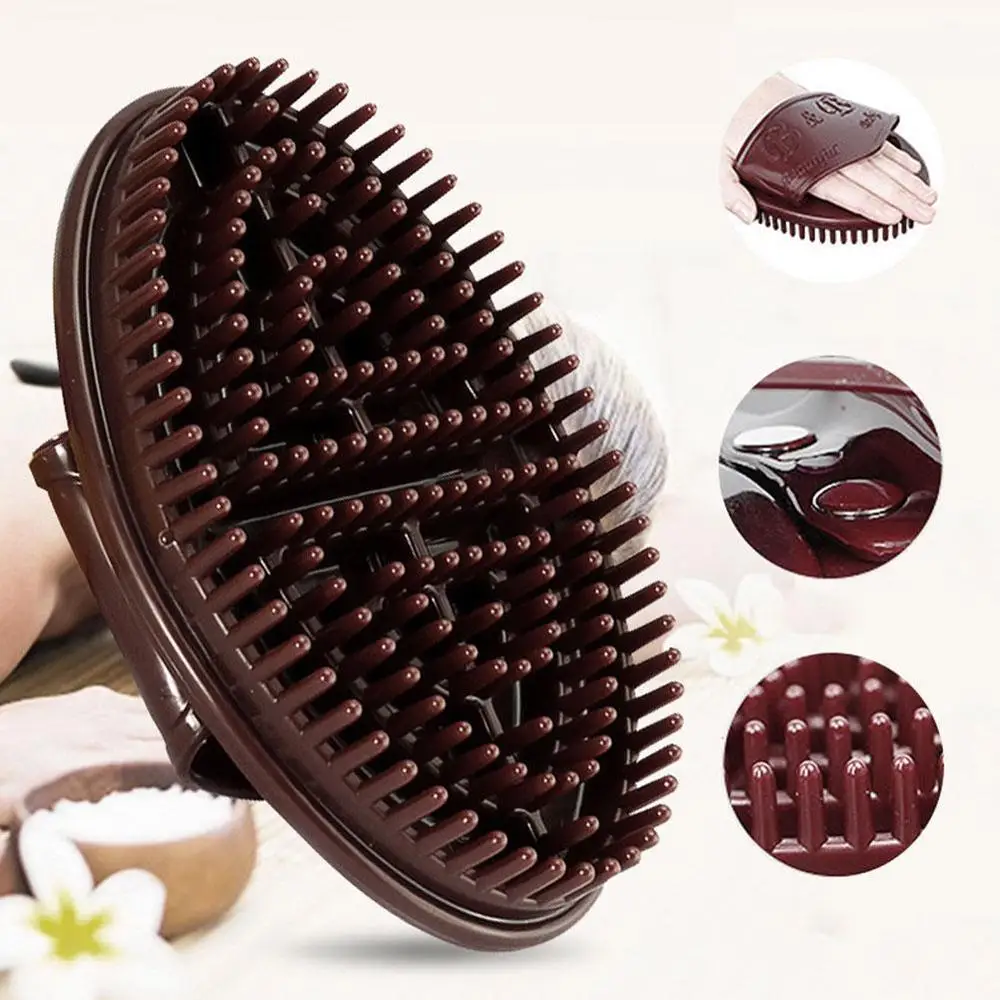 

Soft Cellulite Body Massager Brush Glove Anti cellulite Shower Brush Relaxing Slimming Scrub Washing Scalp Bath SpaShampoo W0M7