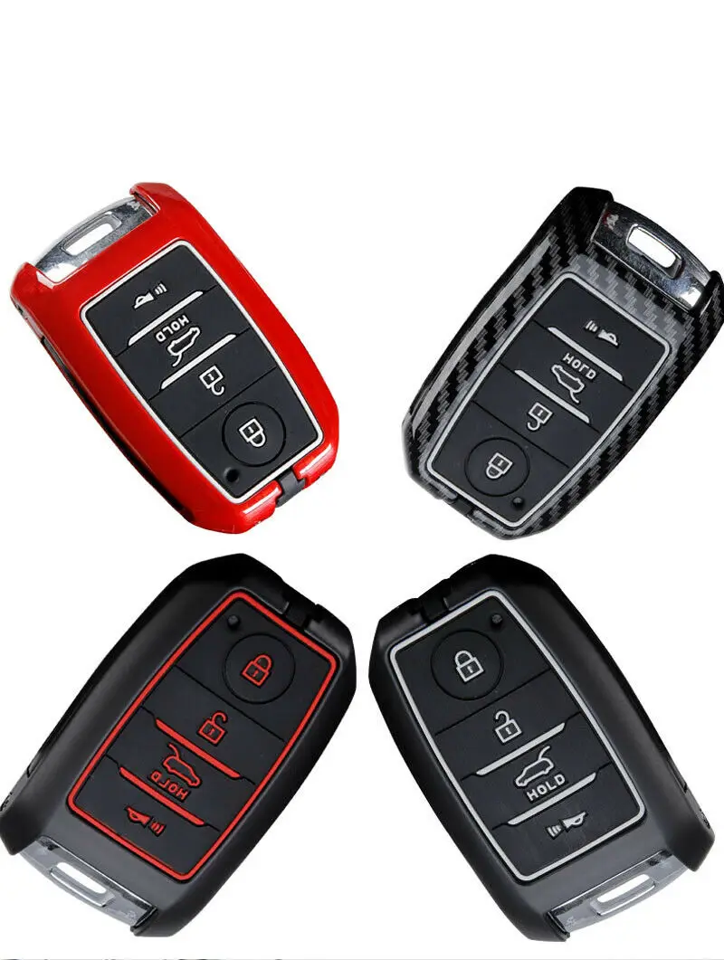 Keychain Car Key Case For Kia Sorento K900 New K7 Cadenza 2017 2018 2019 4 Buttons Smart Remote Fob Protector Cover Accessories |