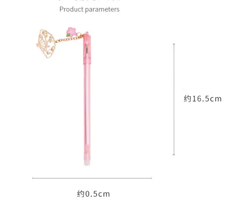 

36 pcs/lot Kawaii Fan Pendant Gel Pen Cute 0.38 mm black ink Signature Pen School Office writing Supplies Promotional Gift