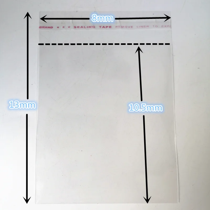 Прозрачный пластиковый пакет с самоклеящимся уплотнением для изготовления