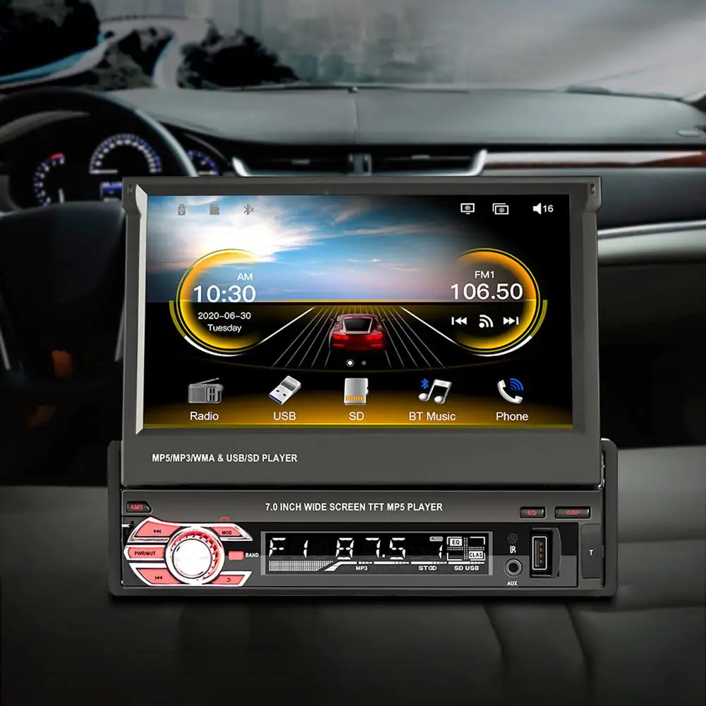 

Car Truck Bus 12V 24V 2Din Universal 7 Inch Touch Screen In Dash Bluetooth Radio MP3 MP4 MP5 Media Player Head Unit Stereos