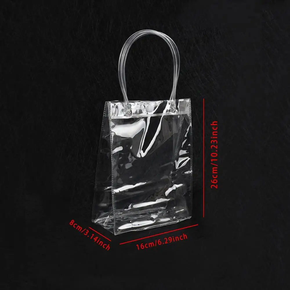 1 шт. прозрачная сумка для покупок ПВХ вместительная женская прочная продуктов
