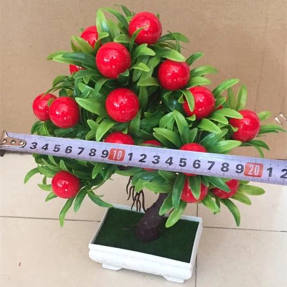 Искусственное мини фруктовое дерево горшок для растений бонсай декор гостиной