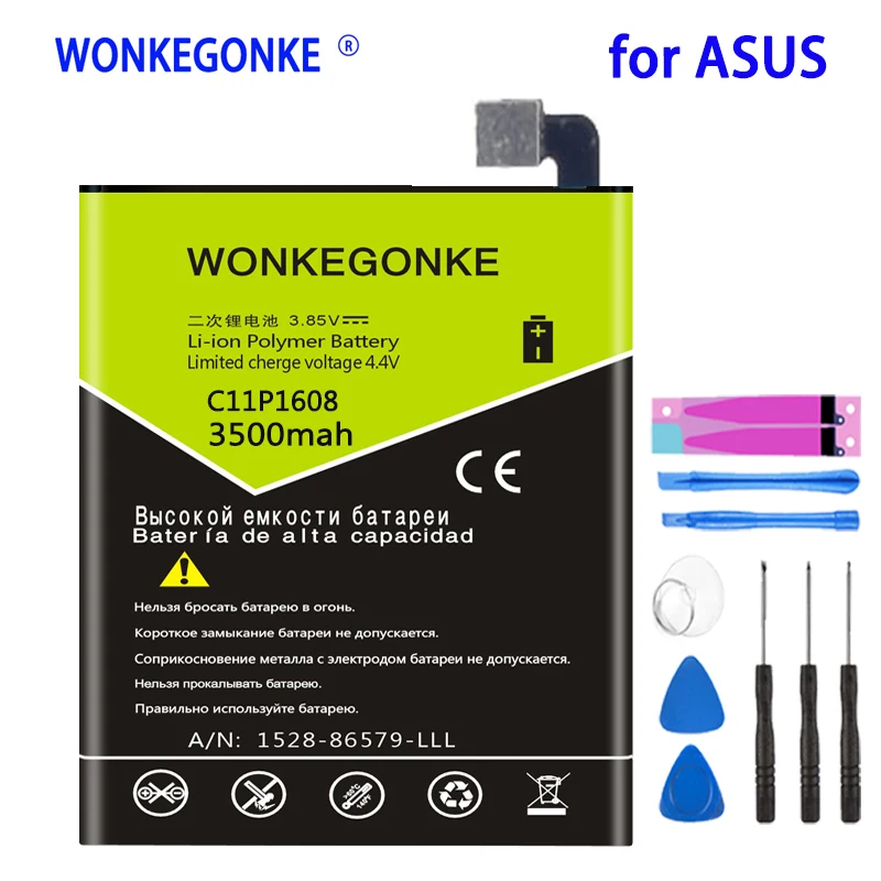 Аккумулятор WONKEGONKE C11P1608 для ASUS Zenfone AR ZS571KL A002 A002A | Мобильные телефоны и аксессуары