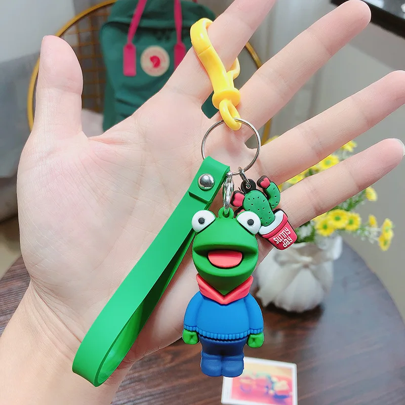 Корейский креативный мультяшный DIY брелок с дизайном лягушка женский Инс