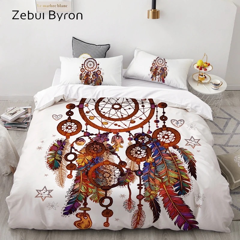 

3D Bedding Set Custom/King/Europe/USA,Duvet Cover Set Queen/King,Quilt/Blanket Cover Set,Bed set Dreamcatcher Bohemia,drop ship