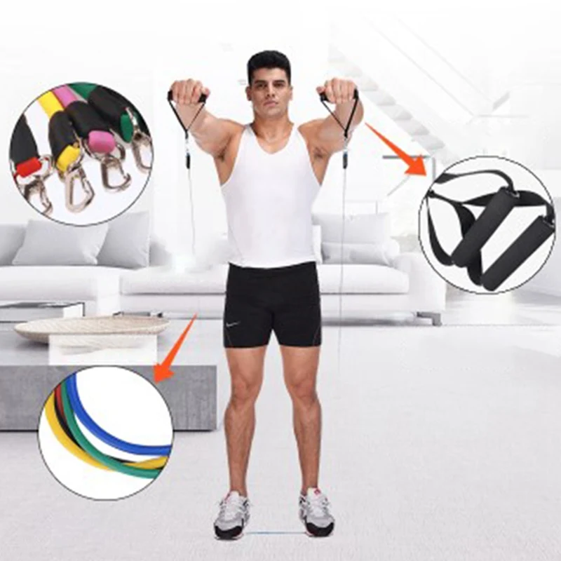 Набор эспандеров 14 шт./компл. эластичная резиновая лента для занятий йогой и