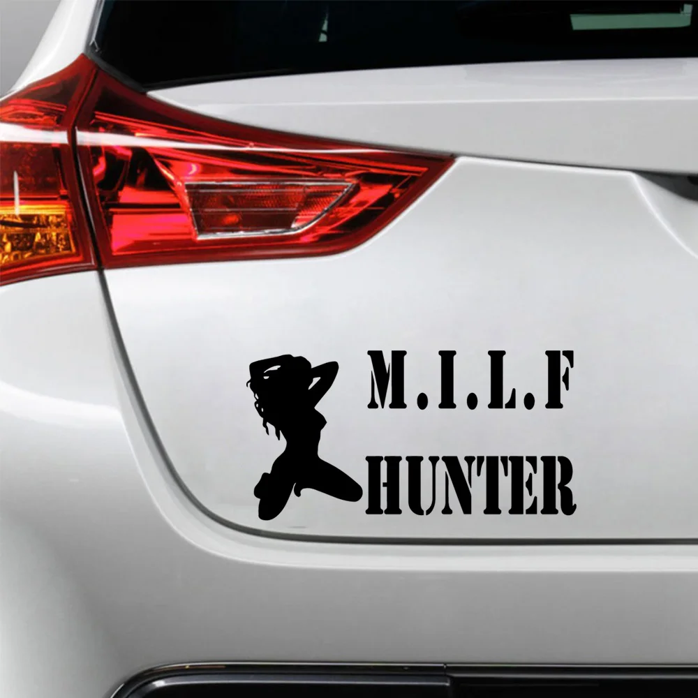

Car Stickers decor Motorcycle Decals Cute Milf Hunter Decorative Accessories Creative Sunscreen Waterproof PVC